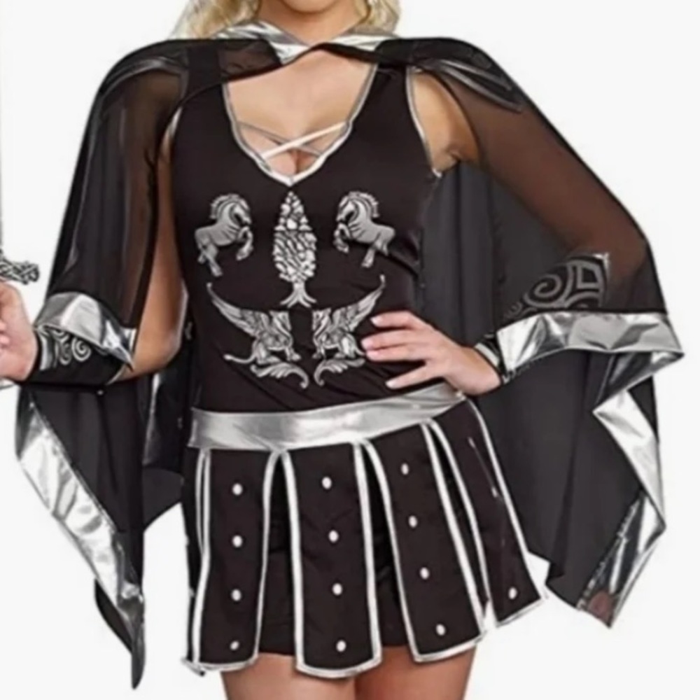 Costumes Women's Glorious Gladiator Adult Costume Can be Worn 2 Ways Size Large